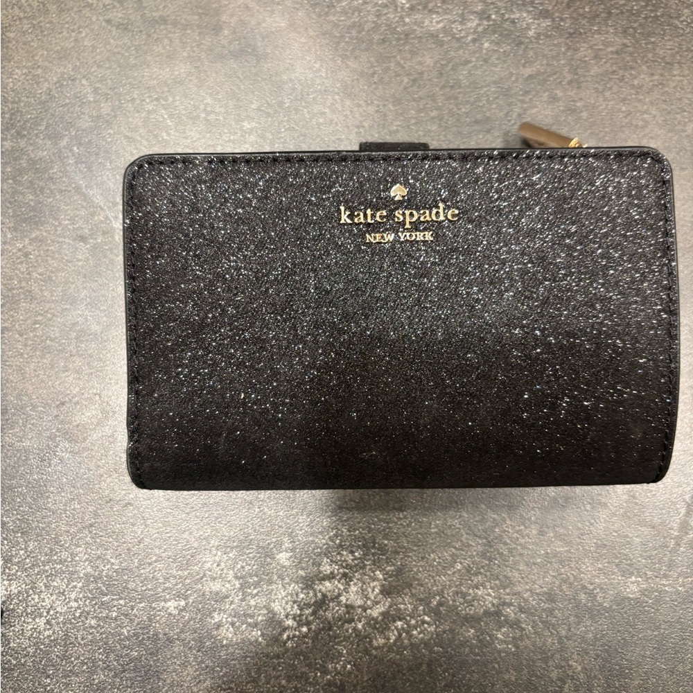 Kate Spade Black Glitter wallet